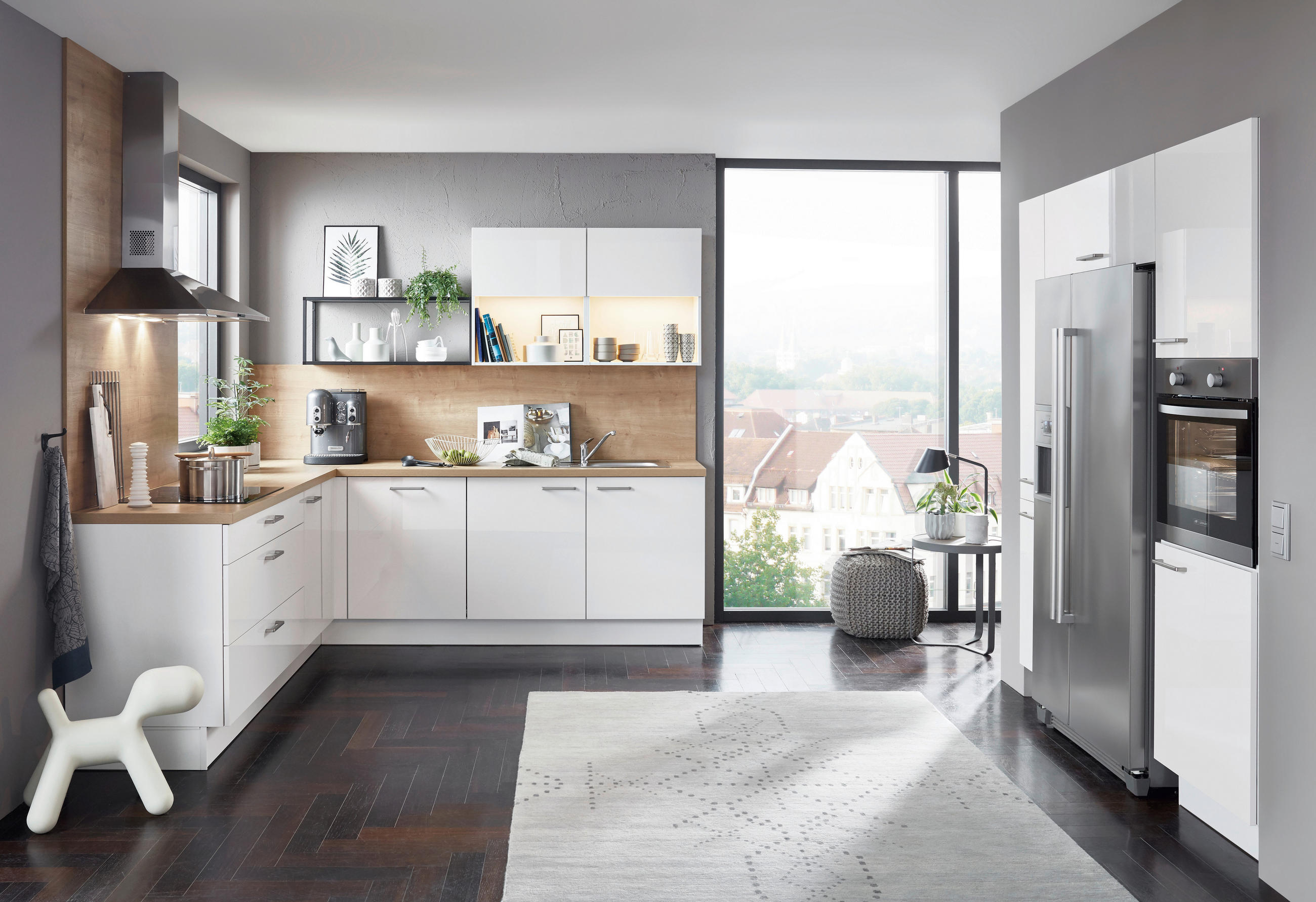 Bucătărie La Comandă   - alb, Design, material pe bază de lemn - Celina