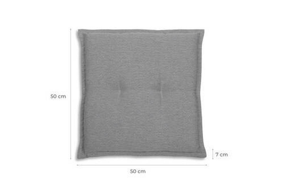GARTENSITZKISSENSET in Grau Uni  - Grau, Basics, Textil (50/7/50cm)