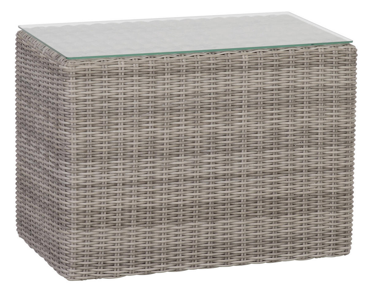 LOUNGEGARNITUR   93/65/71 cm Stahl  - Grau, Basics, Glas/Textil (93/65/71cm) - Gardenson