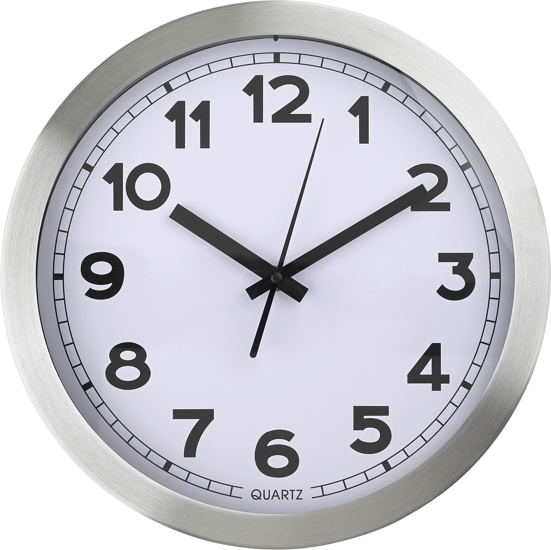 WANDUHR 30 cm   - Weiss, Konventionell, Glas/Kunststoff (30cm) - Ambia Home