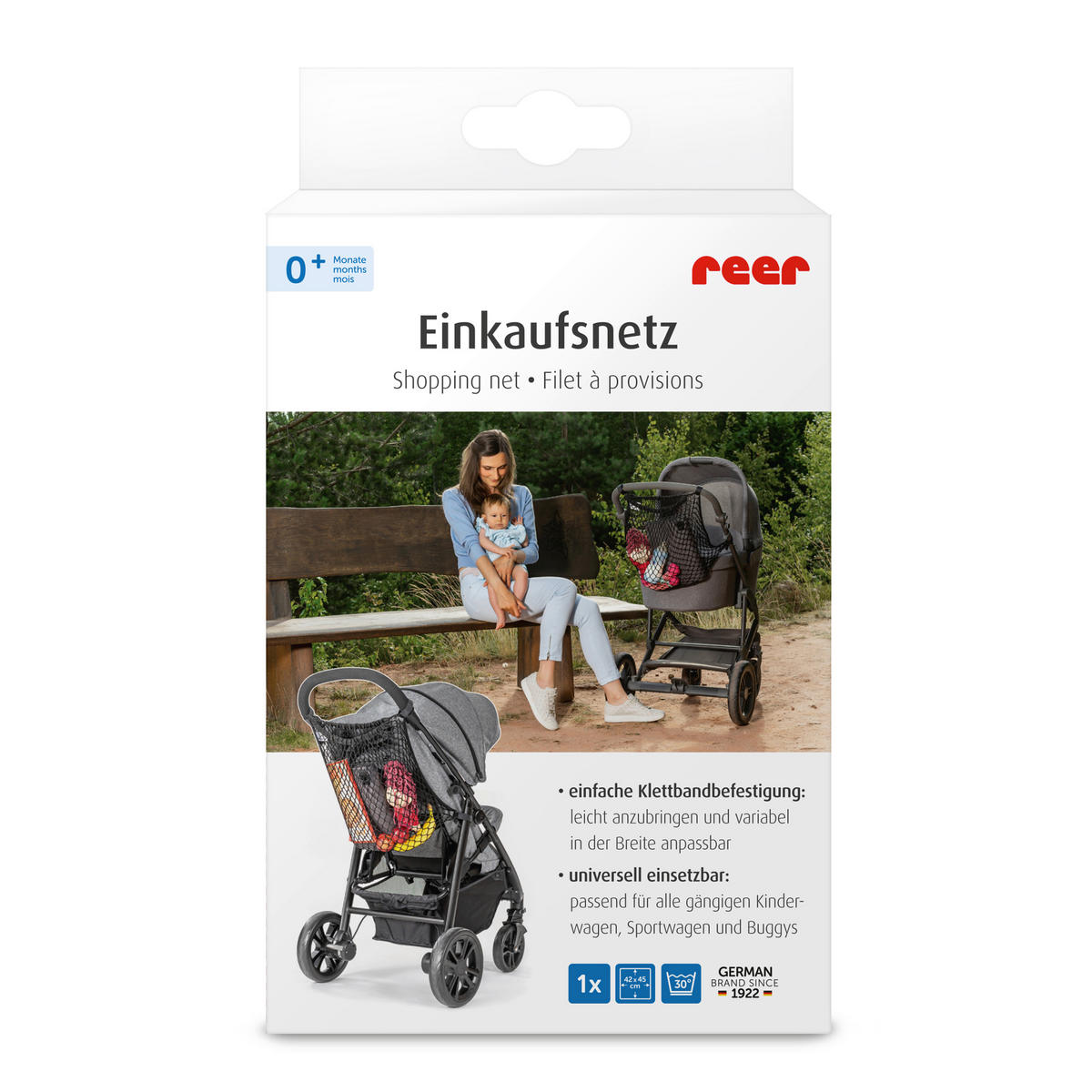 KINDERWAGEN-TRANSPORTTASCHE  - Schwarz, Basics, Kunststoff (3/10/17cm) - Reer