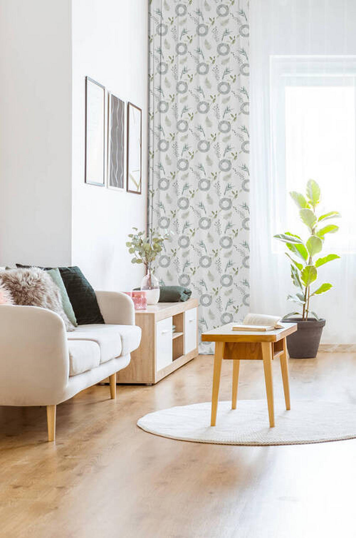 VORHANGSTOFF per lfm blickdicht  - Dunkelgrün/Schwarz, KONVENTIONELL, Textil (140cm) - Esposa
