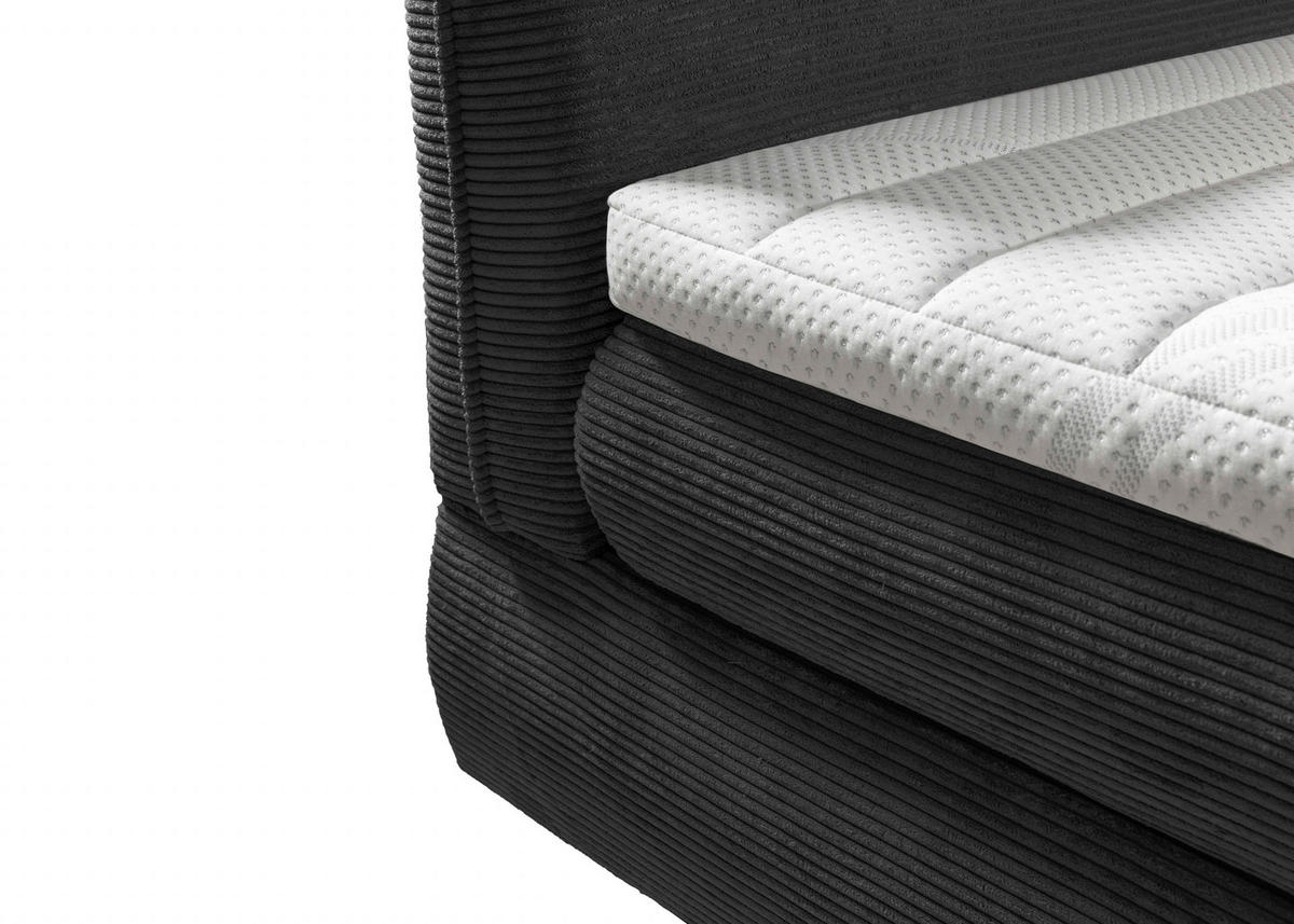 BOXSPRINGBETT 180/200 cm  in Schwarz  - Schwarz, Trend, Holz/Textil (180/200cm) - Esposa