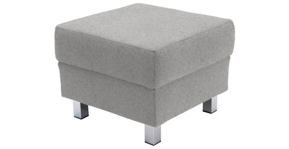 2-SITZER-SOFA in Flachgewebe Hellgrau - Chromfarben/Hellgrau, Design, Textil/Metall (158/83/85cm) - Xora