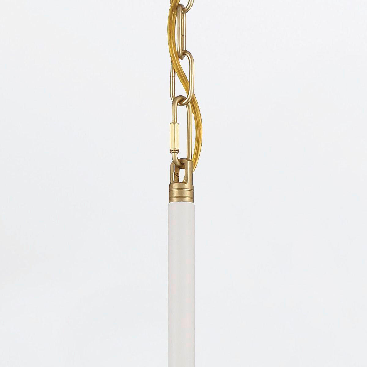 LED-PENDELLEUCHTE 46/75 cm  - Weiß, KONVENTIONELL, Glas/Metall (46/75cm) - Elstead Lighting