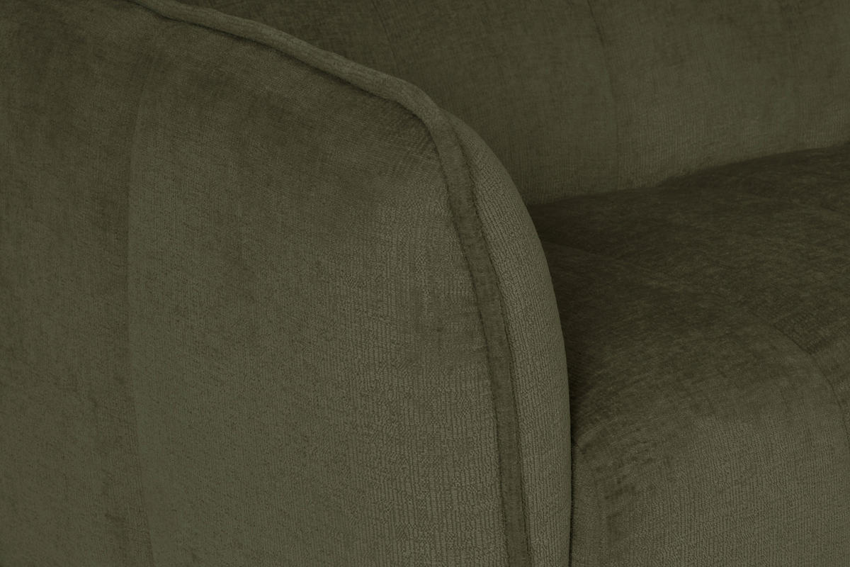 ECKSOFA LIVOLI in Chenille Grün  246/160 cm  - Schwarz/Grün, Design, Textil (246/160cm) - MID.YOU