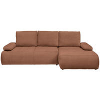 ECKSOFA Dunkelorange Webstoff  - Dunkelorange/Schwarz, KONVENTIONELL, Kunststoff/Textil (282/162cm) - Carryhome