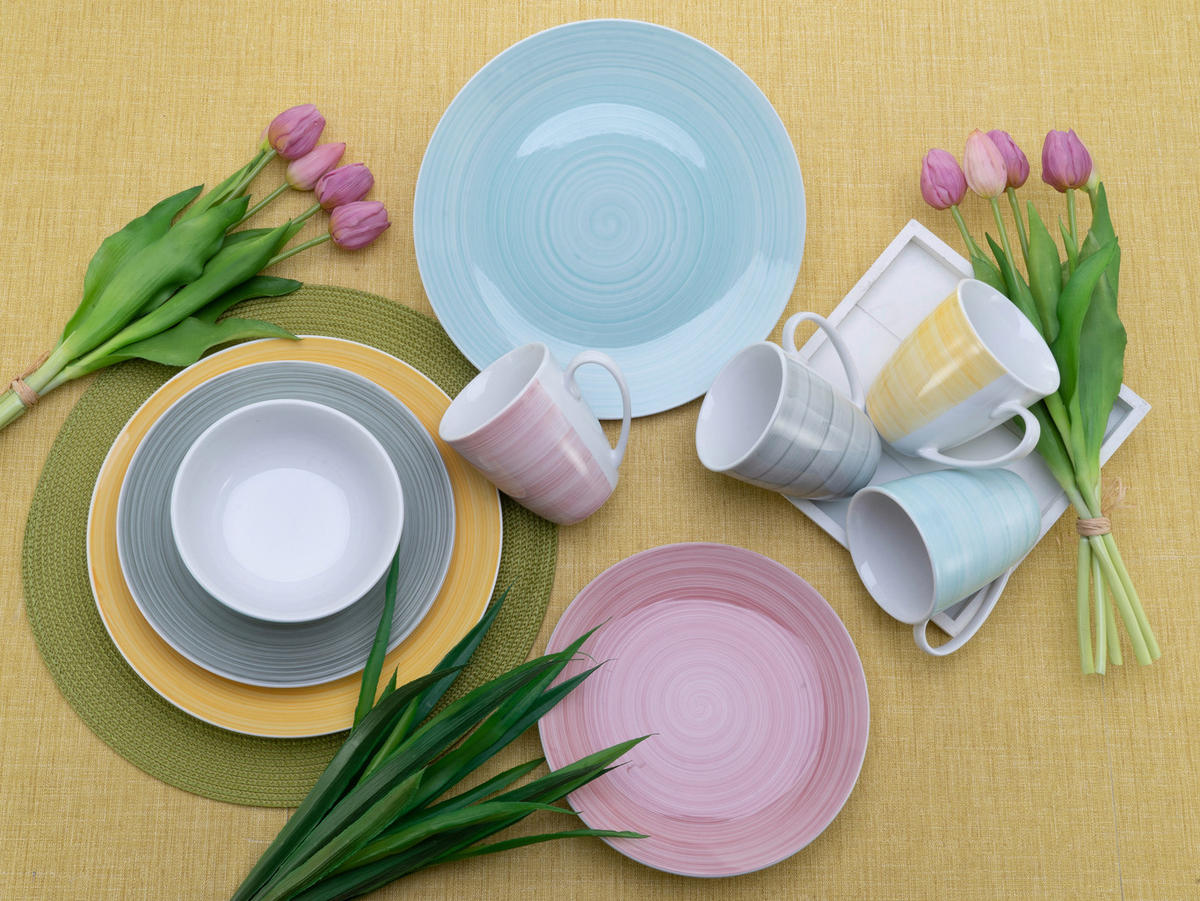 KOMBISERVICE 16-teilig  - Multicolor, Keramik (30/31,5/33cm) - Creatable