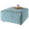 HOCKER Cord Hellblau  - Schwarz/Hellblau, Design, Kunststoff/Textil (80/42/80cm) - Pure Home Lifestyle