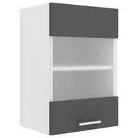 KÜCHENOBERSCHRANK 40/60/31 cm  in Anthrazit, Weiß  - Anthrazit/Alufarben, KONVENTIONELL, Glas/Holzwerkstoff (40/60/31cm) - MID.YOU