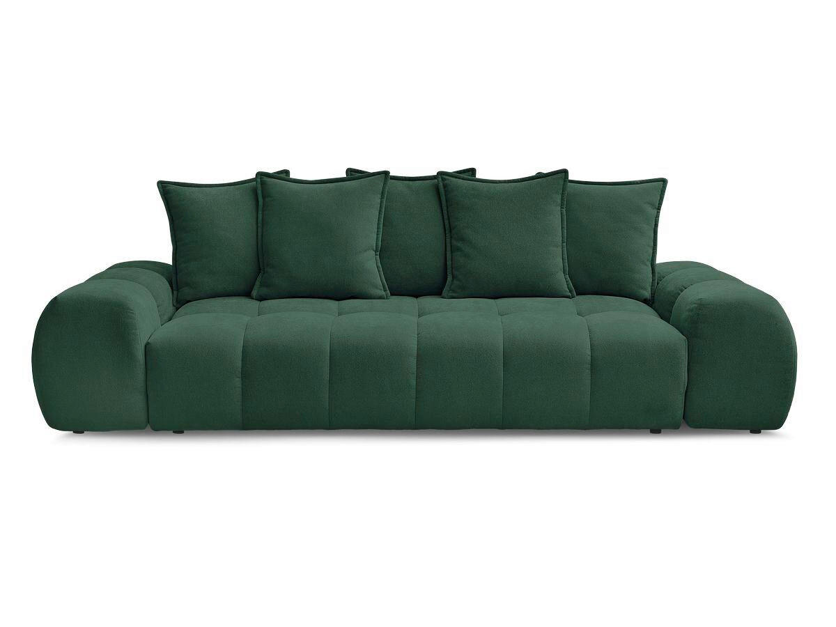 SCHLAFSOFA EVEREST  mit Rücken echt, Armteil links, Armteil rechts Struktur Grün  - Schwarz/Grün, MODERN, Kunststoff/Textil (278/115/90cm)
