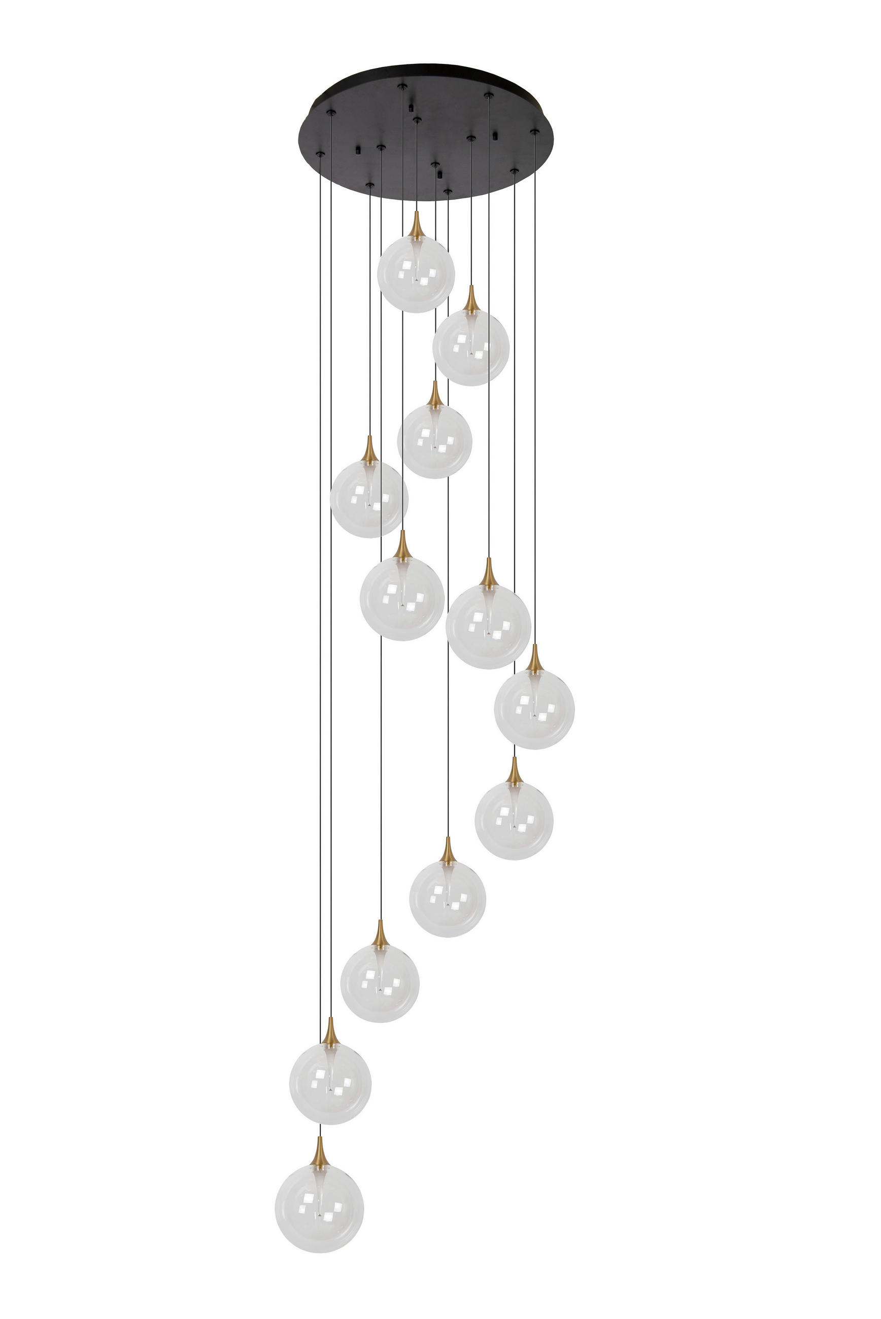 LED-HÄNGELEUCHTE GISELA 61/61/61 cm  - Transparent, Design, Glas (61/61/61cm) - Lucide