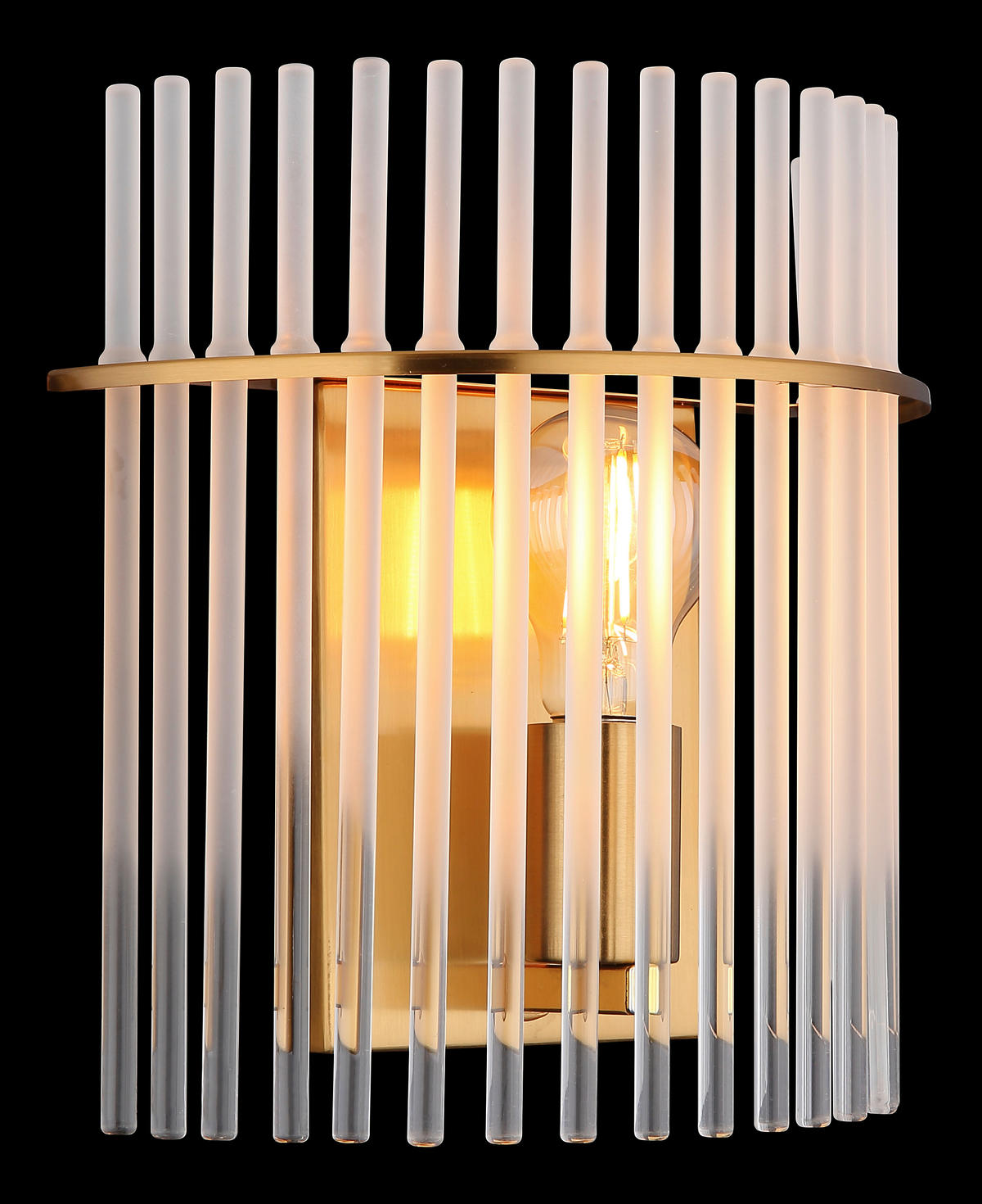 WANDLEUCHTE - Klar/Goldfarben, Konventionell, Glas/Metall (25/12,5/26cm) - Globo