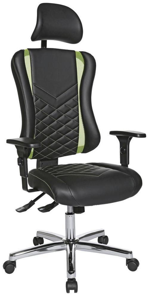 GAMINGSTUHL Grün, Schwarz Kunststoff, Textil   - Chromfarben/Schwarz, Design, Kunststoff/Textil (47,5/99-127/44cm) - Dieter Knoll