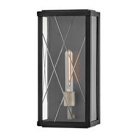 WANDLEUCHTE HINKLEY 40,6/19,1/14,7 cm  - Schwarz, Design, Glas/Metall (40,6/19,1/14,7cm) - Elstead Lighting