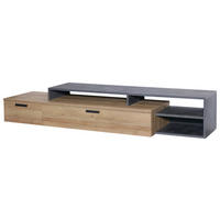 TV ELEMENT antracit, boje hrasta   - boje hrasta/antracit, Design, drvni materijal/metal (270,5cm) - Hom`in