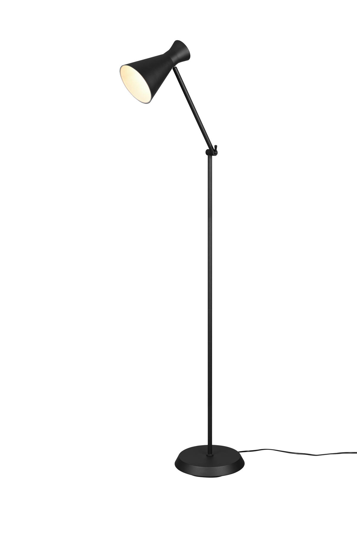 STEHLEUCHTE - Schwarz, Konventionell, Metall (48,8/25/150cm)