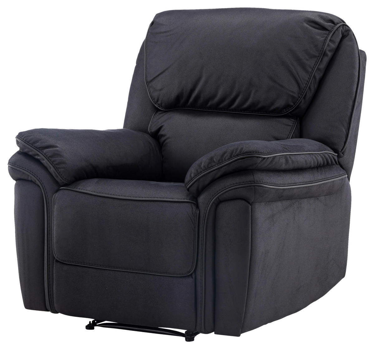 FERNSEHSESSEL  mit Schwarz  - Schwarz, Design, Kunststoff/Textil (104/103/99cm) - Livetastic