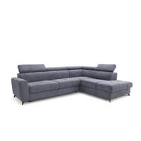 COLȚAR EXTENSIBIL lemn, material pe bază de lemn gri închis  - gri închis/negru, Design, lemn/metal (280/79/218cm) - Welnova