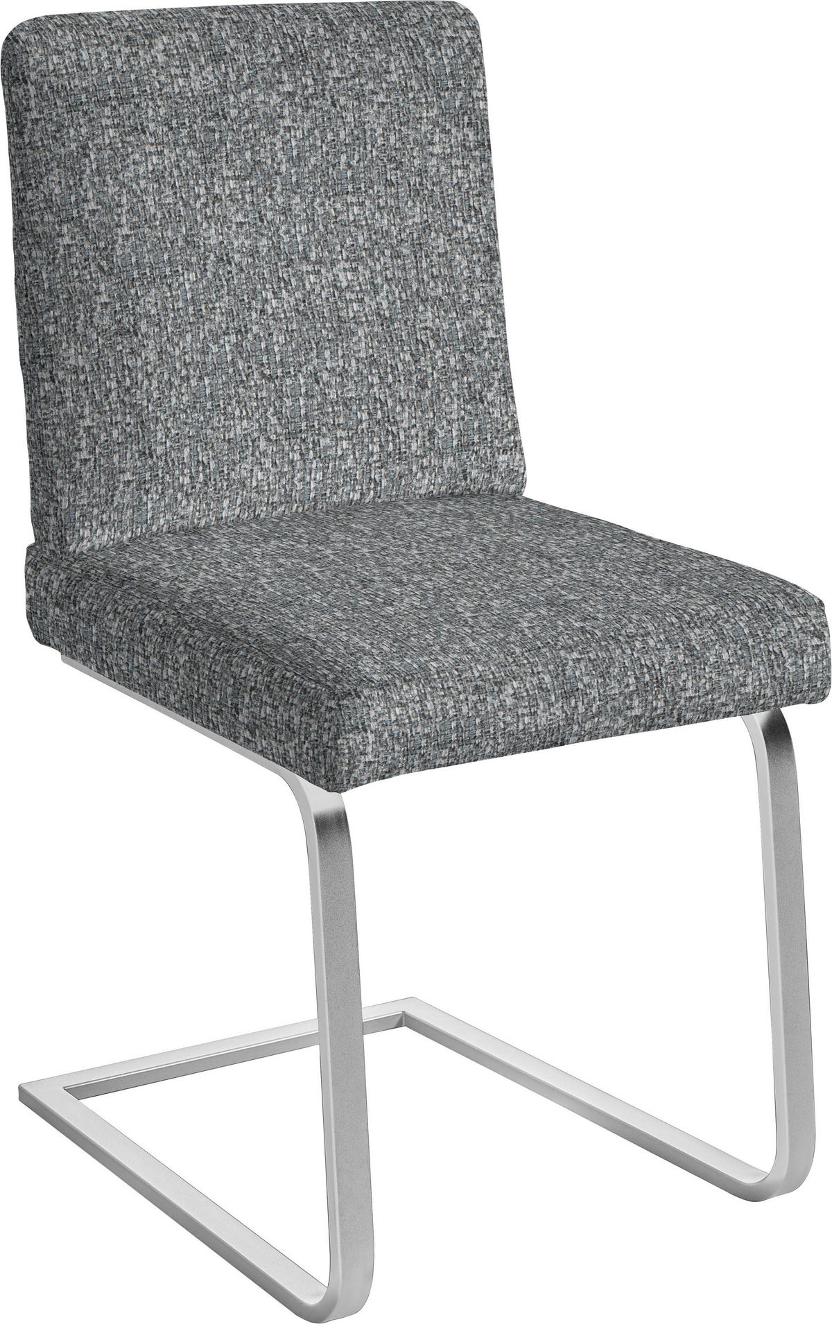 SCHWINGSTUHL  in Stahl Chenille  - Chromfarben/Grau, Design, Textil/Metall (46/92/60cm) - Dieter Knoll