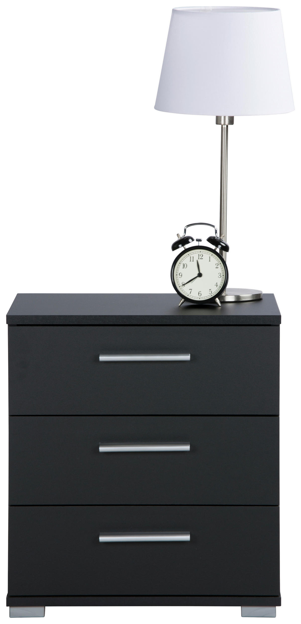 NOĆNI ORMARIĆ crna   - crna/boje aluminija, Konvencionalno, drvni materijal/plastika (45/50/34cm) - Ti'me