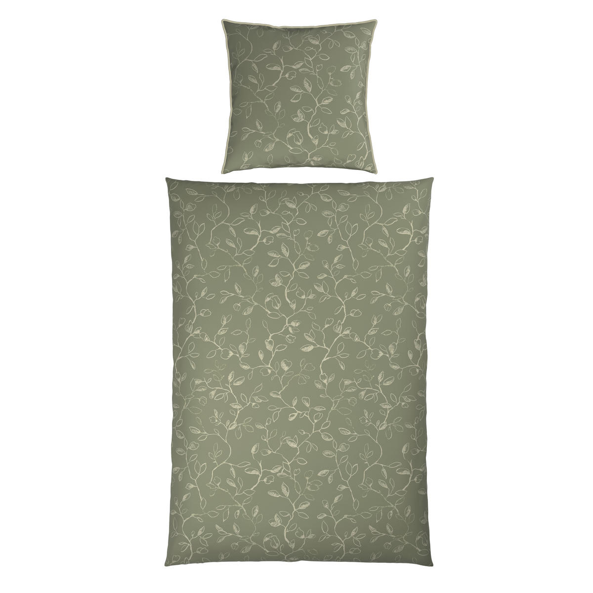BETTWÄSCHE Satin 135/200 cm  - Grün, Textil (135/200cm) - Bio:Vio