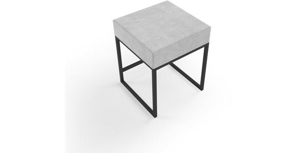 NACHTSCHRANK 45/55/45 cm - Hellgrau/Schwarz, Design, Textil/Metall (45/55/45cm) - Esposa