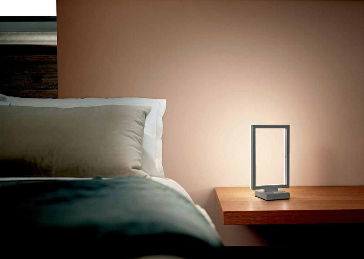 TISCHLEUCHTE Bard 17/11/30 cm   - Anthrazit, Basics, Kunststoff/Metall (17/11/30cm) - Fabas Luce