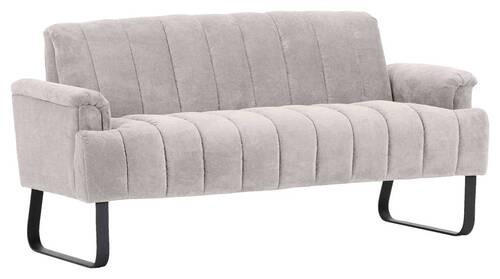 SITZBANK 175/89/75 cm Flachgewebe Schwarz, Hellgrau Metall  - Hellgrau/Schwarz, Design, Textil/Metall (175/89/75cm) - Novel