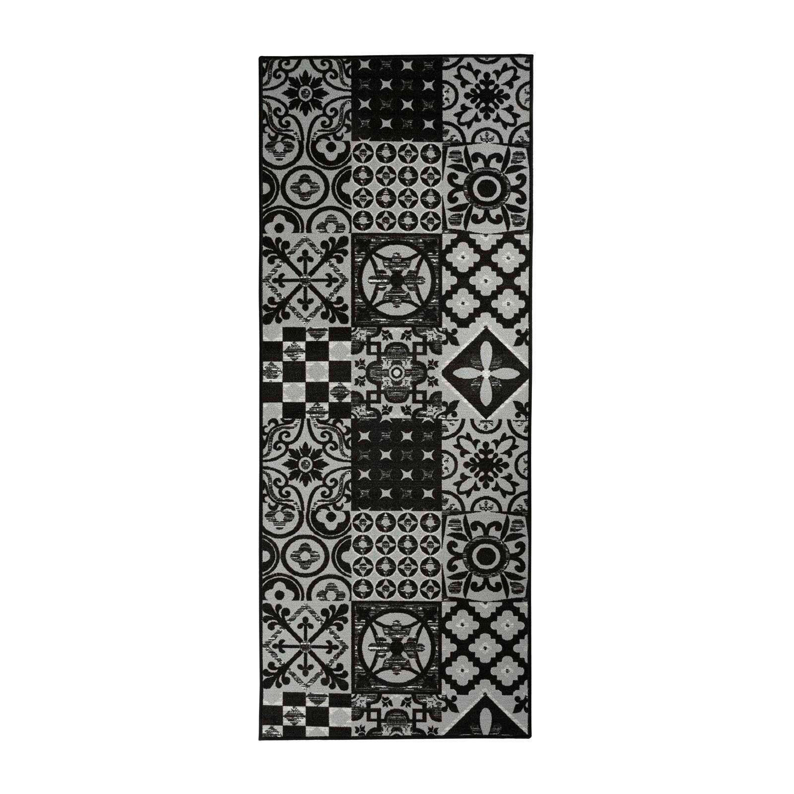 WEBTEPPICH 80/150 cm Schwarz  - Schwarz, Design, Kunststoff/Textil (80/150cm) - Novel