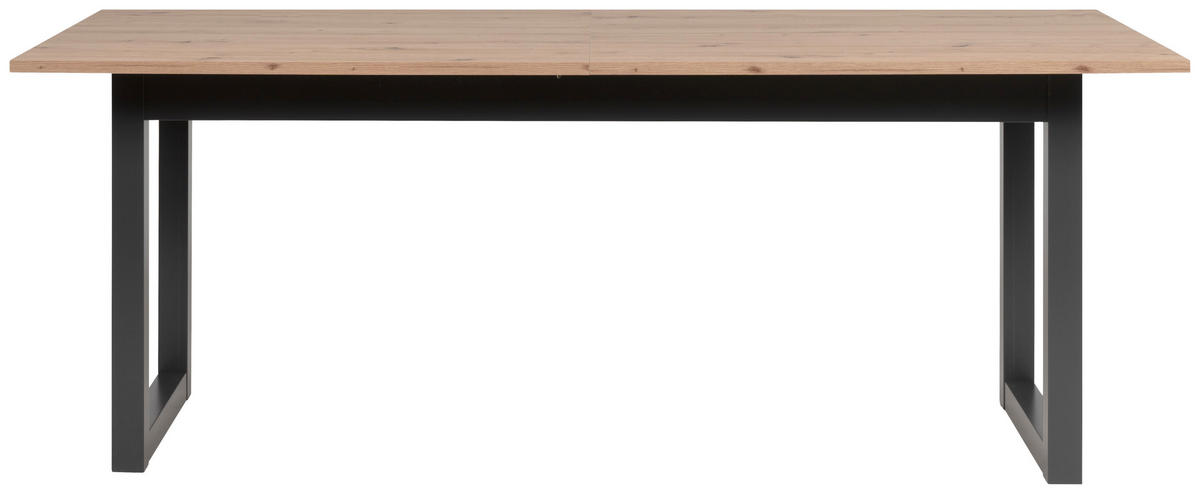 ESSTISCH Anthrazit, Eiche Artisan rechteckig  ausziehbar  - Anthrazit/Eiche Artisan, Basics, Holzwerkstoff (200/90/75cm) - MID.YOU