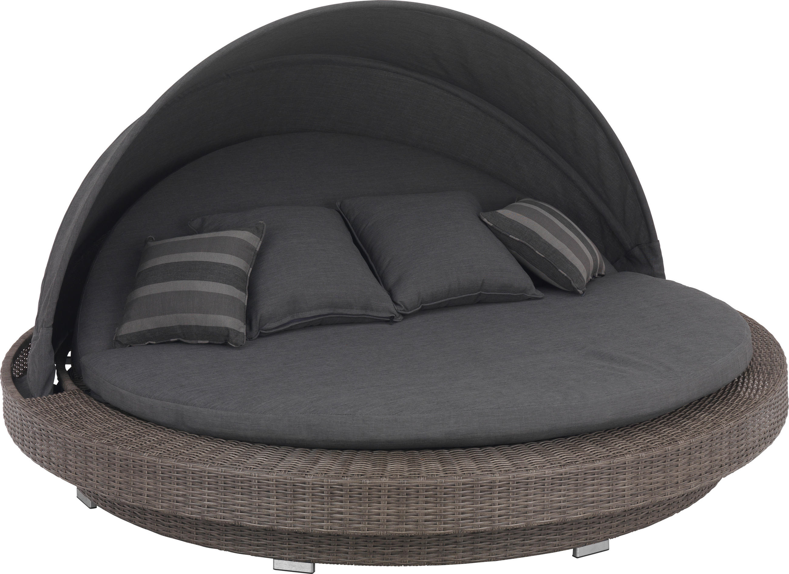 GARTENMUSCHEL 218/127/218 cm  - Grau, Romantik / Landhaus, Kunststoff/Textil (218/127/218cm) - Amatio