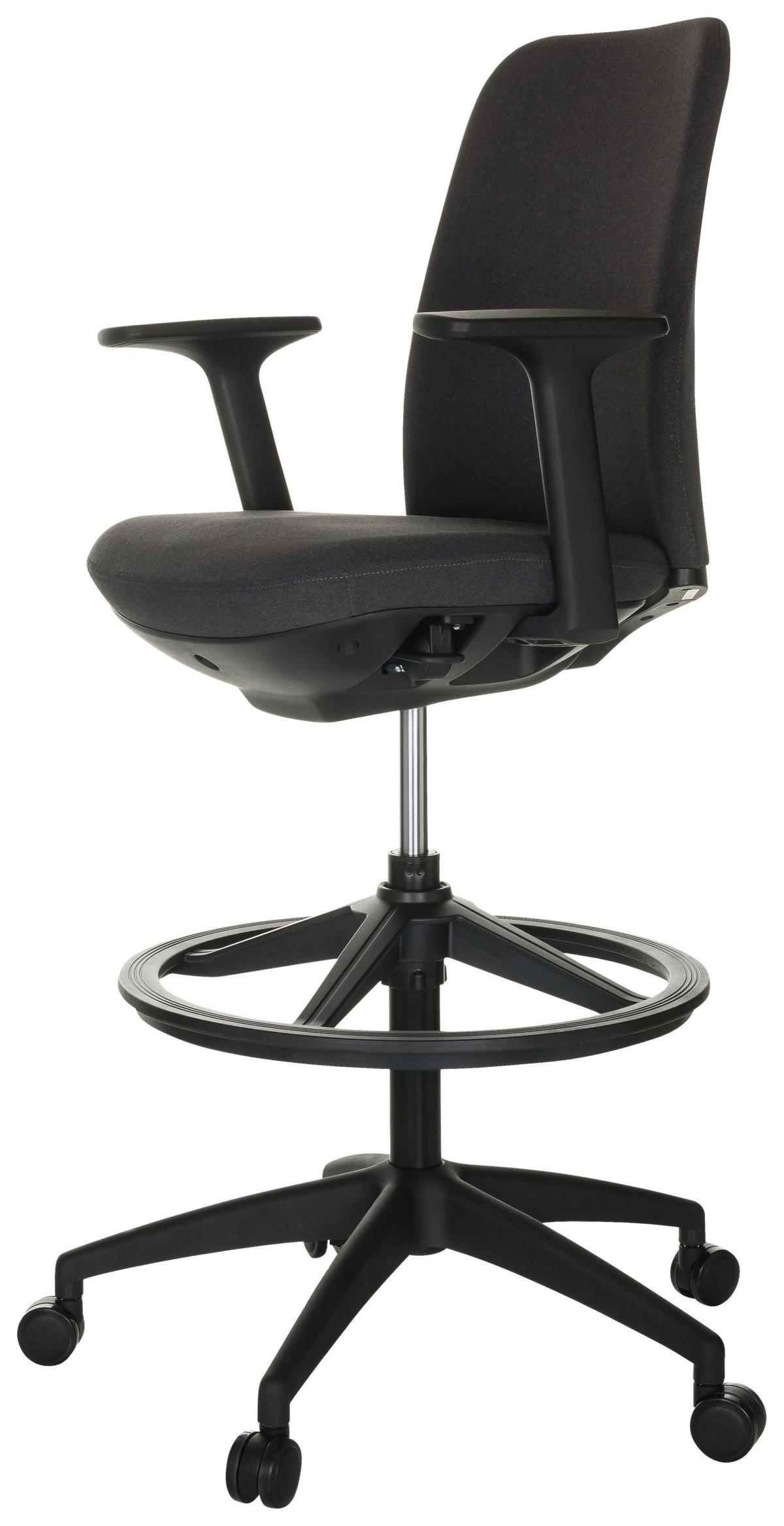 OTOČNÁ ŽIDLE, černá - černá, Basics, textil/plast (73/115-140/73cm) - MID.YOU