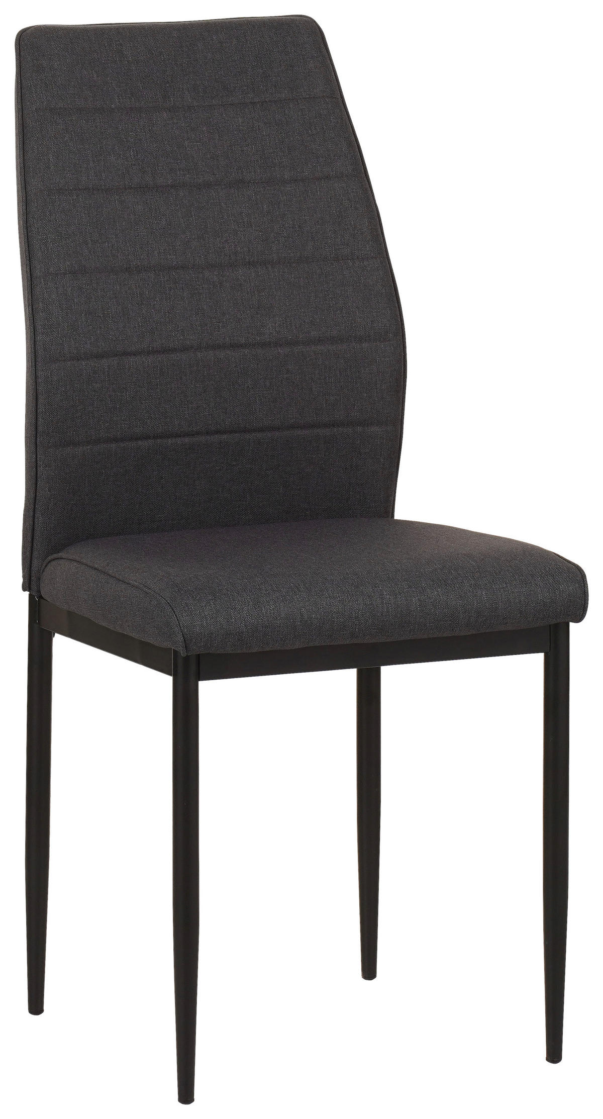 STUHL  in Eisen Mikrofaser Metall, Textil  - Schwarz/Grau, MODERN, Textil/Metall (43,5/96/58cm) - Carryhome