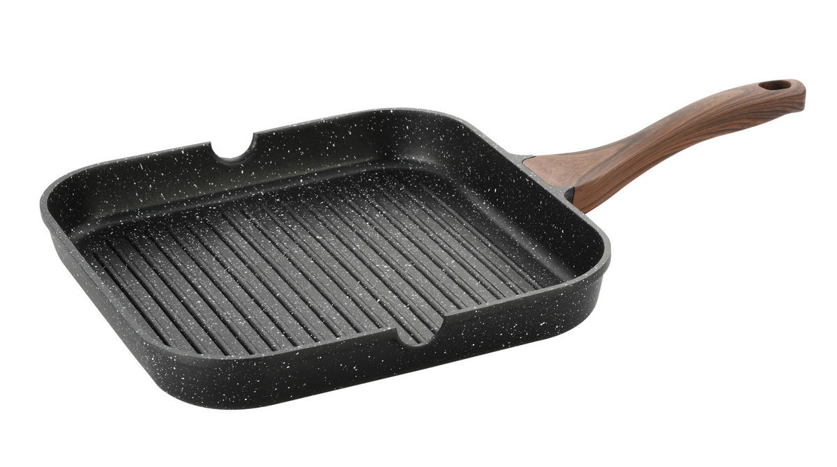 PONEV ZA ŽAR 28/28 cm  - črna, Basics, kovina/les (28/28cm)