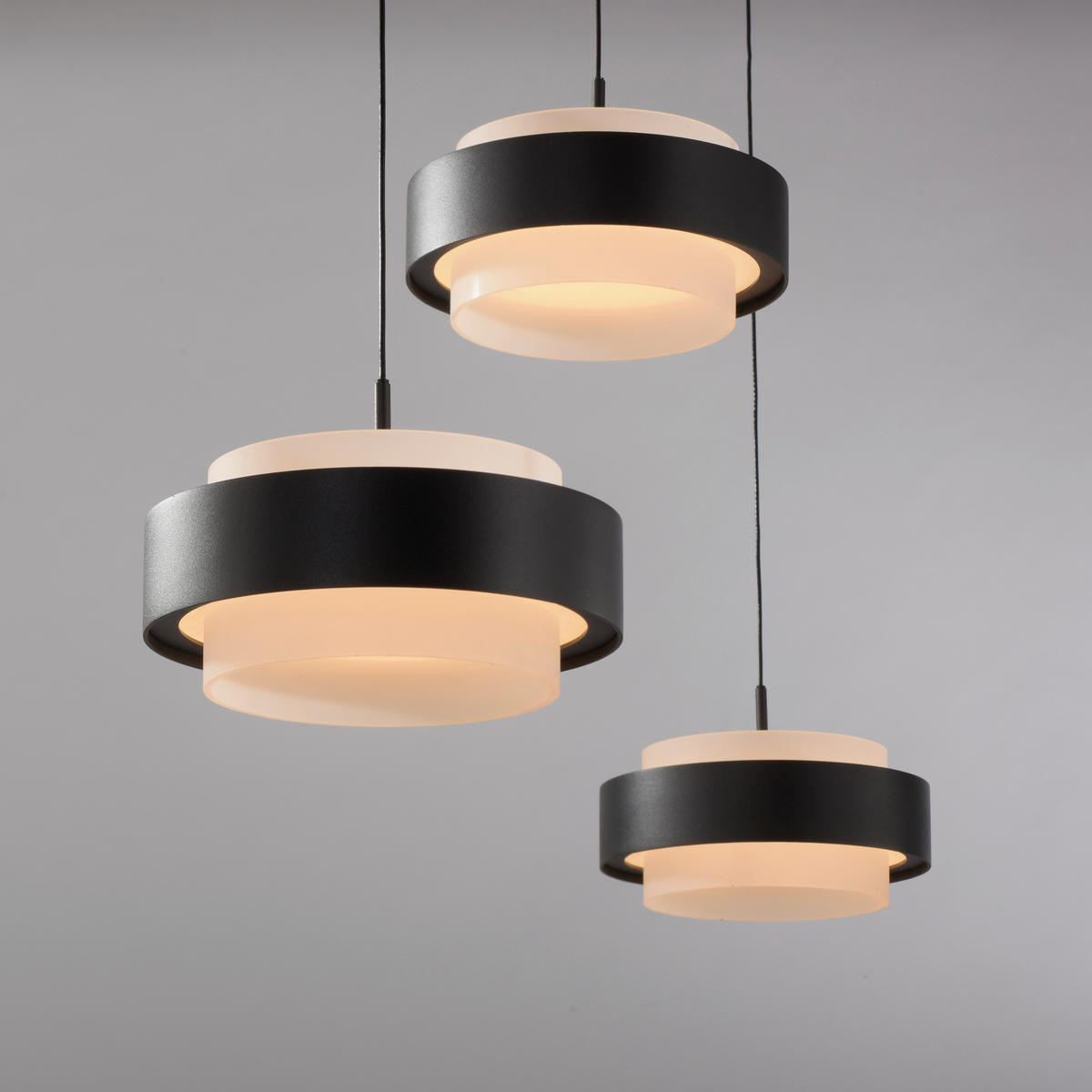 LED-PENDELLEUCHTE Elmo 96/17,5/180 cm  - Schwarz, Design, Kunststoff/Metall (96/17,5/180cm) - Schöner Wohnen