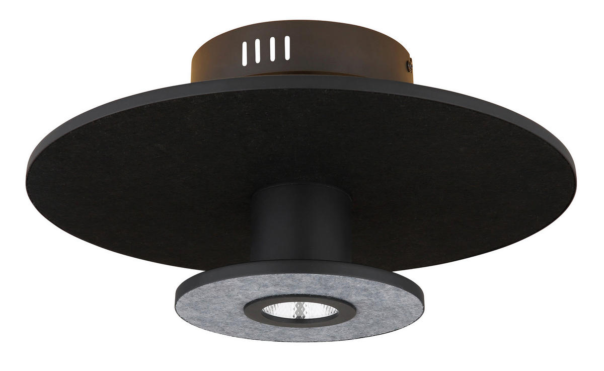 STROPNÍ LED SVÍTIDLO, 38/18 cm  - černá, Basics, kov/textil (38/18cm) - Globo