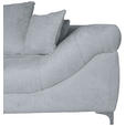 ECKSOFA Silberfarben Chenille  - Chromfarben/Silberfarben, KONVENTIONELL, Textil/Metall (227/329cm) - Carryhome