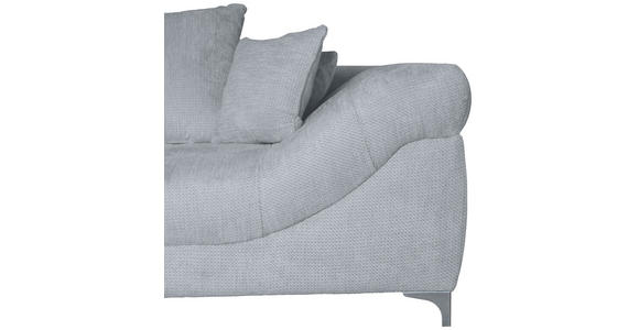 ECKSOFA Silberfarben Chenille - Chromfarben/Silberfarben, KONVENTIONELL, Textil/Metall (227/329cm) - Carryhome