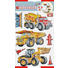 Fahrzeuge DEKOSTICKER - Gelb/Rot, Basics, Kunststoff (29,5/49,5/0,5cm)