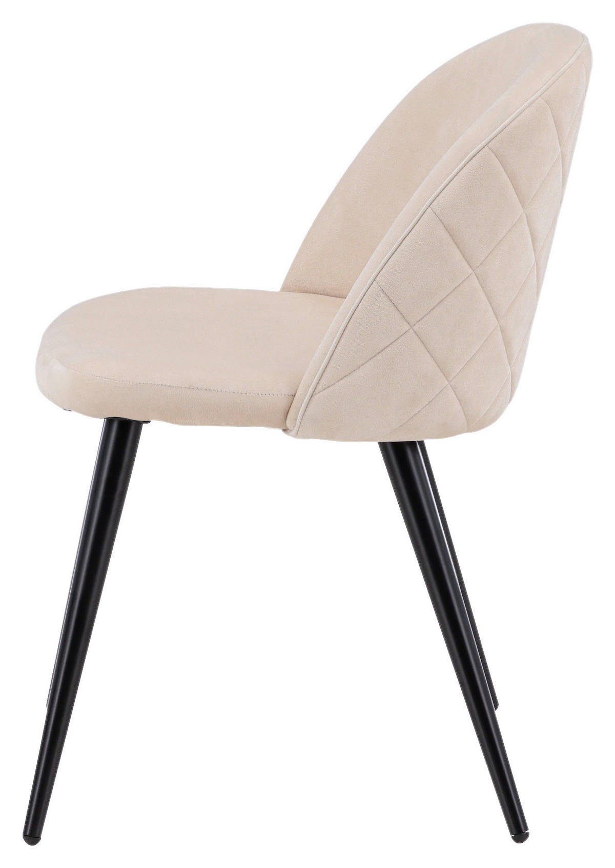 STOLSET stål sammet  - beige/svart, Design, metall/textil (50/76,5/57cm) - Livetastic