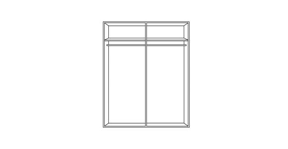 SCHWEBETÜRENSCHRANK 136/210/57 cm 2-türig Weiß  - Chromfarben/Weiß, KONVENTIONELL, Holzwerkstoff/Metall (136/210/57cm) - Carryhome