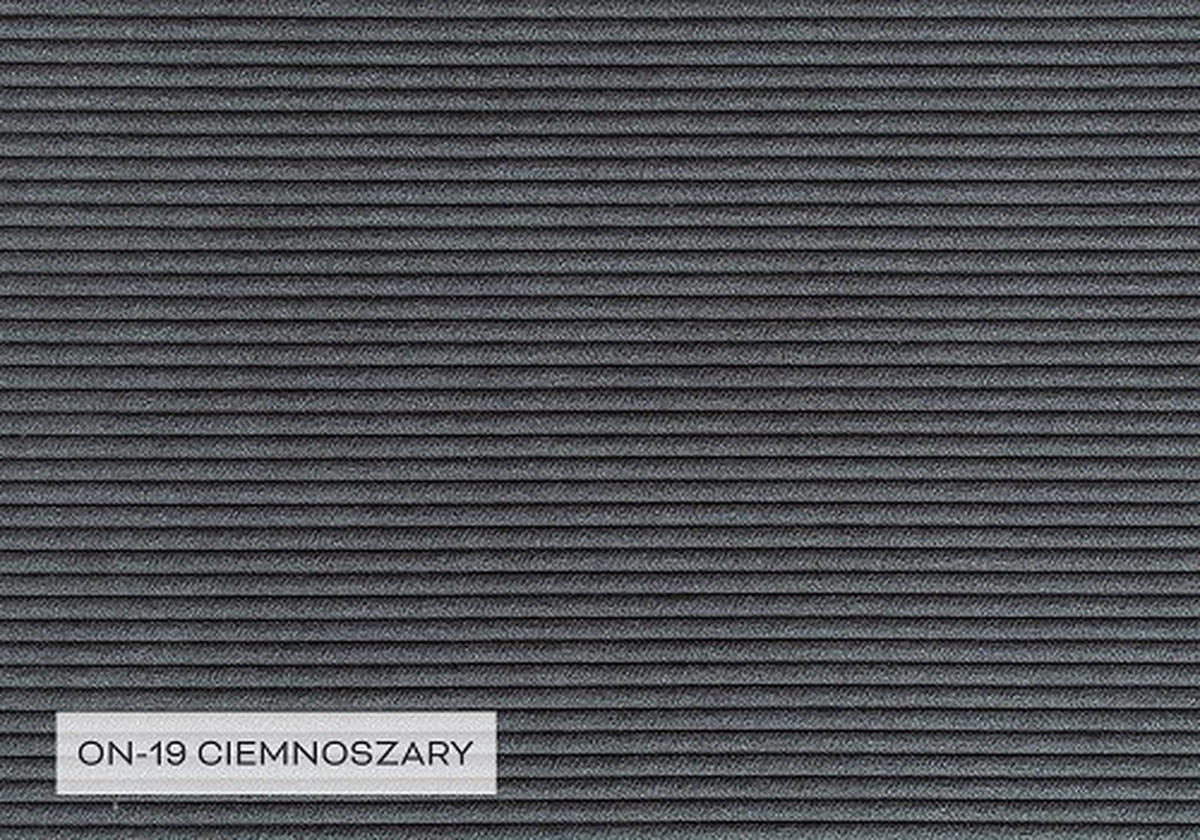 ECKSOFA Grau Cord  - Schwarz/Grau, MODERN, Textil/Metall (148/236cm) - MID.YOU