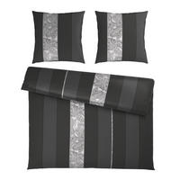 BETTWÄSCHE STRIPES DK Satin 200/200 cm  - Anthrazit, Design, Textil (200/200cm) - Dieter Knoll