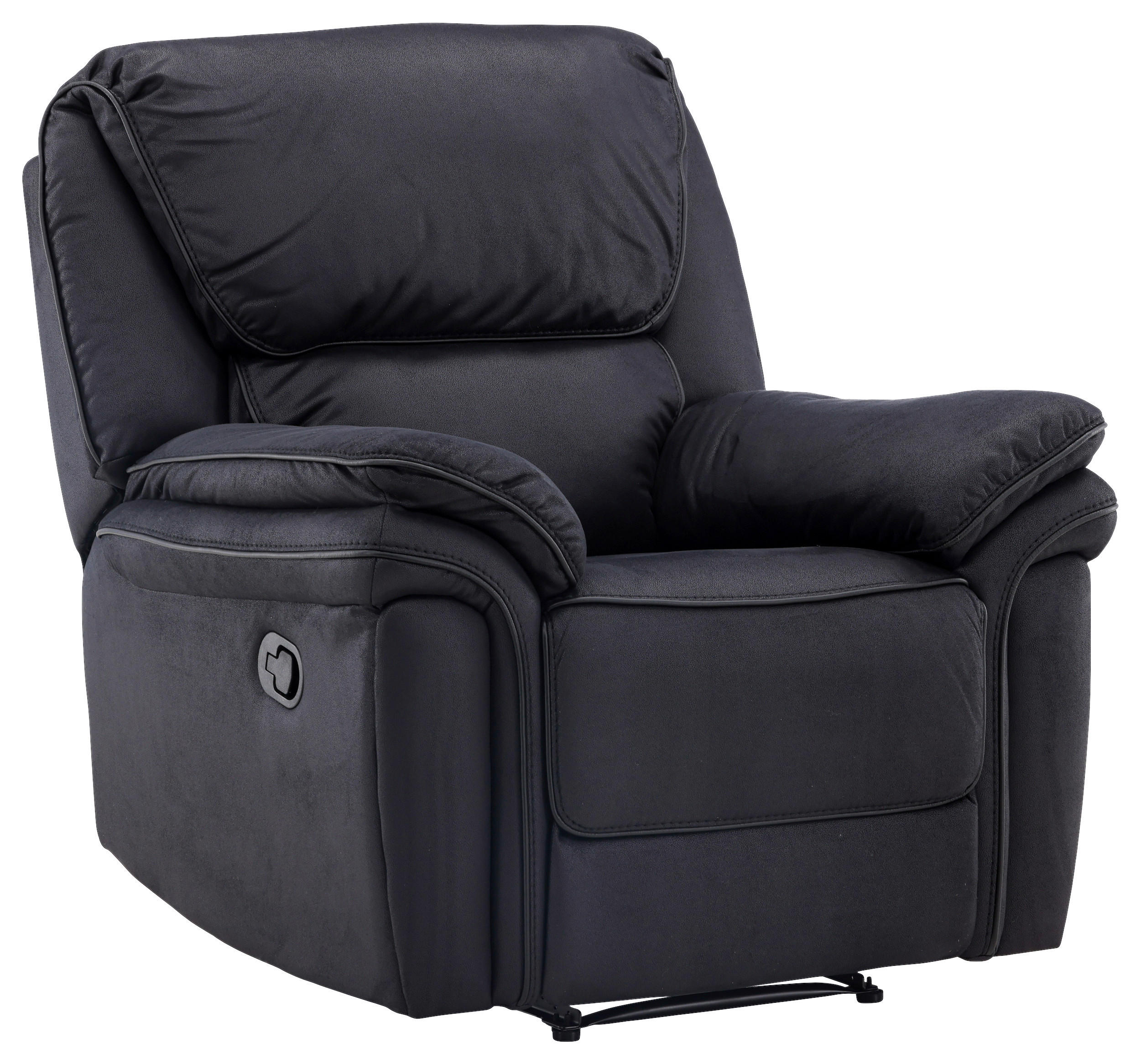 FERNSEHSESSEL Schwarz  - Schwarz, Design, Kunststoff/Textil (104/103/99cm) - Livetastic
