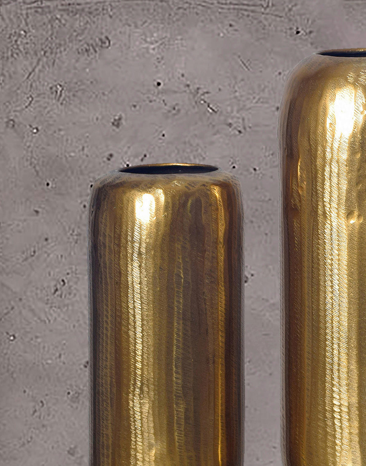 DEKOVASE  - Goldfarben, Design, Metall (16/40,5/16cm) - Livetastic
