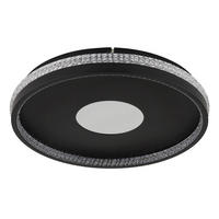 STROPNÍ LED SVÍTIDLO, 41/6.5 cm  - černá/čiré, Design, kov/plast (41/6.5cm) - Globo