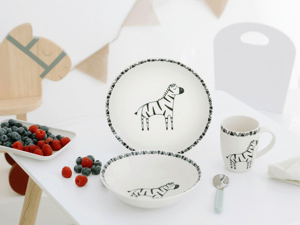 KINDERGESCHIRRSET 3-teilig  - Multicolor, Basics, Keramik - Creatable