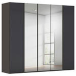 DREHTÜRENSCHRANK 251/223/61 cm,  in Graphitfarben, 5-türig  - Graphitfarben, Basics, Glas/Holzwerkstoff (251/223/61cm) - Novel