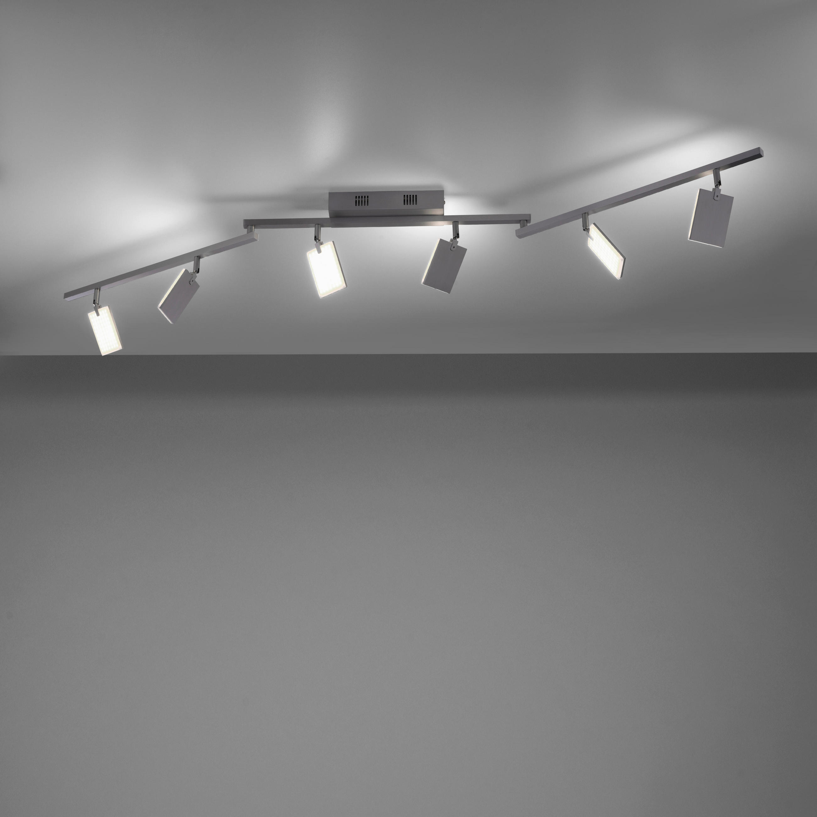 LED-STRAHLER 161/104/24 cm   - Alufarben, Design, Kunststoff/Metall (161/104/24cm) - Neuhaus PURE